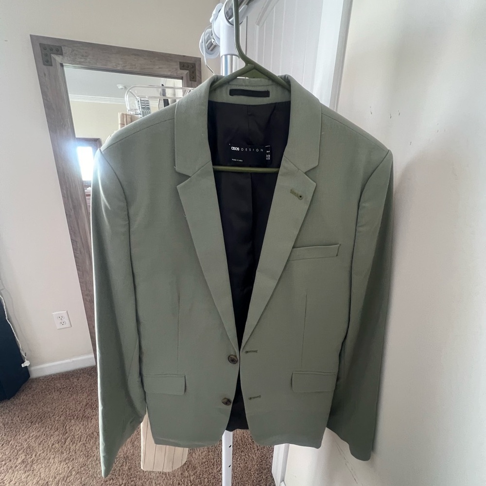 H&M Green Sport Coat Modern Slim Fit